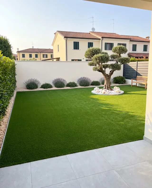 Dicondra: giardino di 80 m², fatto da Giardino Perfetto